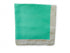 Green Silk Pocket Square with Grey Edging